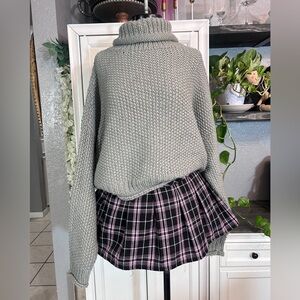 SMALL Anthropologie Moth Grey Chunky Knit Sweater Cozy Winter Fall